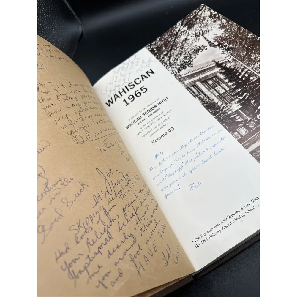 1965 Wahiscan Wausau Senior High School Wisconsin Yearbook Year Book Signed‎ Joe